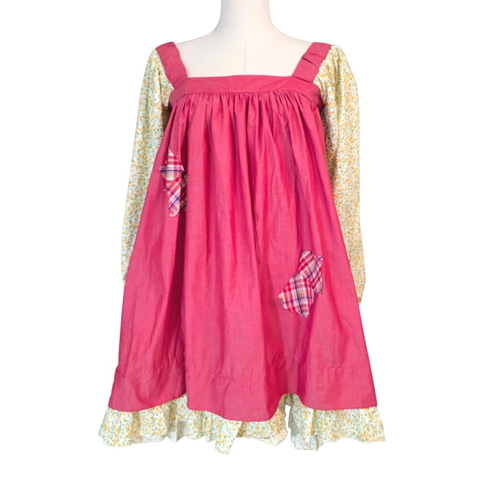 WEISSMAN SA Square Neck Pink Patchwork Floral sty… - image 4